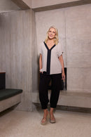 Slim Cuff Detail Jersey Trouser - Black