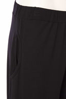 Slim Cuff Detail Jersey Trouser - Black