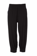 Slim Cuff Detail Jersey Trouser - Black