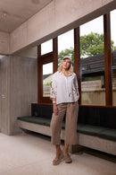 Ora Wide Leg Trouser - Stone