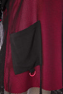 MESH TUNIC WITH CONTRAST TRIMS PLUS CAMI - Black/azalra