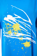 ROUND NECK TUNIC CURVED HEMLINE - Dazzling Blue