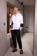 Elastic Waist Pocket Detail Trouser - Black