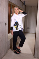 Elastic Waist Pocket Detail Trouser - Black