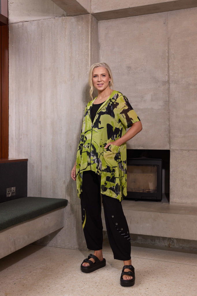 Hooded Light Weight Jacket - Lime