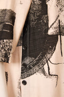 Blurred Block Print Tunic - Black/stone