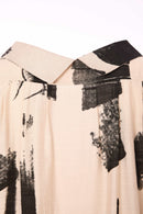 Blurred Block Print Tunic - Black/stone