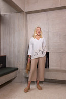 Ora Wide Leg Trouser - Stone