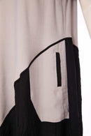 ANGLED HEM CONTRAST BOTTOM SIDE PANEL - Silver