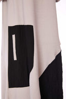 ANGLED HEM CONTRAST BOTTOM SIDE PANEL - Silver