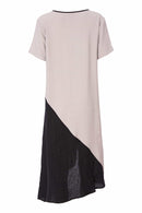 ANGLED HEM CONTRAST BOTTOM SIDE PANEL - Silver