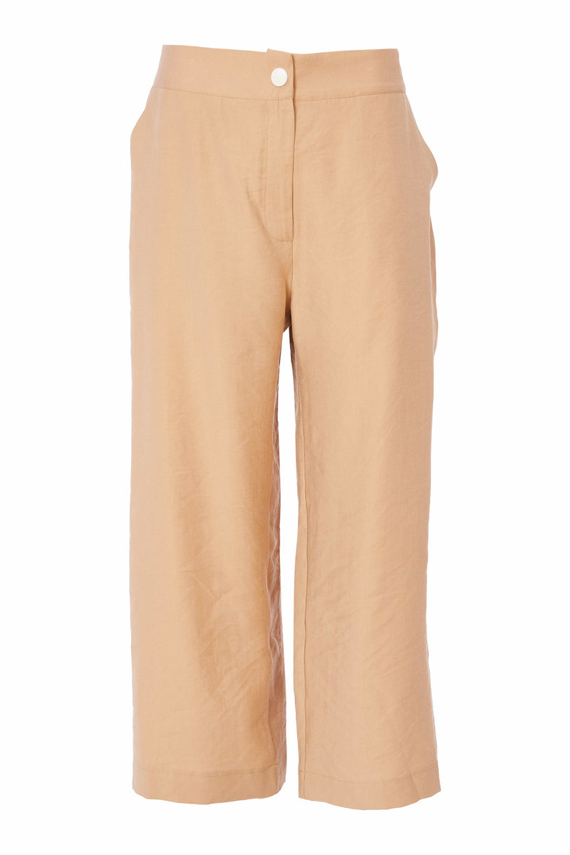 Ora Wide Leg Trouser - Stone