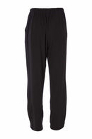 Button Trim Detail Pull Up Trouser - Black/lime