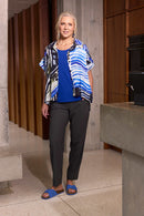 Geometrical Print Blouse - Royal