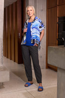 Geometrical Print Blouse - Royal
