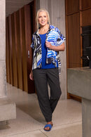 Geometrical Print Blouse - Royal