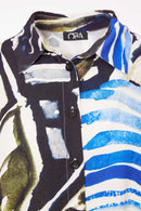 Geometrical Print Blouse - Royal