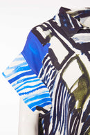 Geometrical Print Blouse - Royal