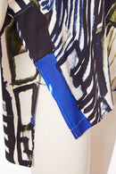 Geometrical Print Blouse - Royal