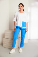 Pull On Straight Leg Trouser - Vivid Blue