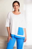 Pull On Straight Leg Trouser - Vivid Blue