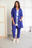 Drawstring Waist Hooded Coat - Locline