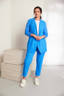 Pull On Straight Leg Trouser - Vivid Blue