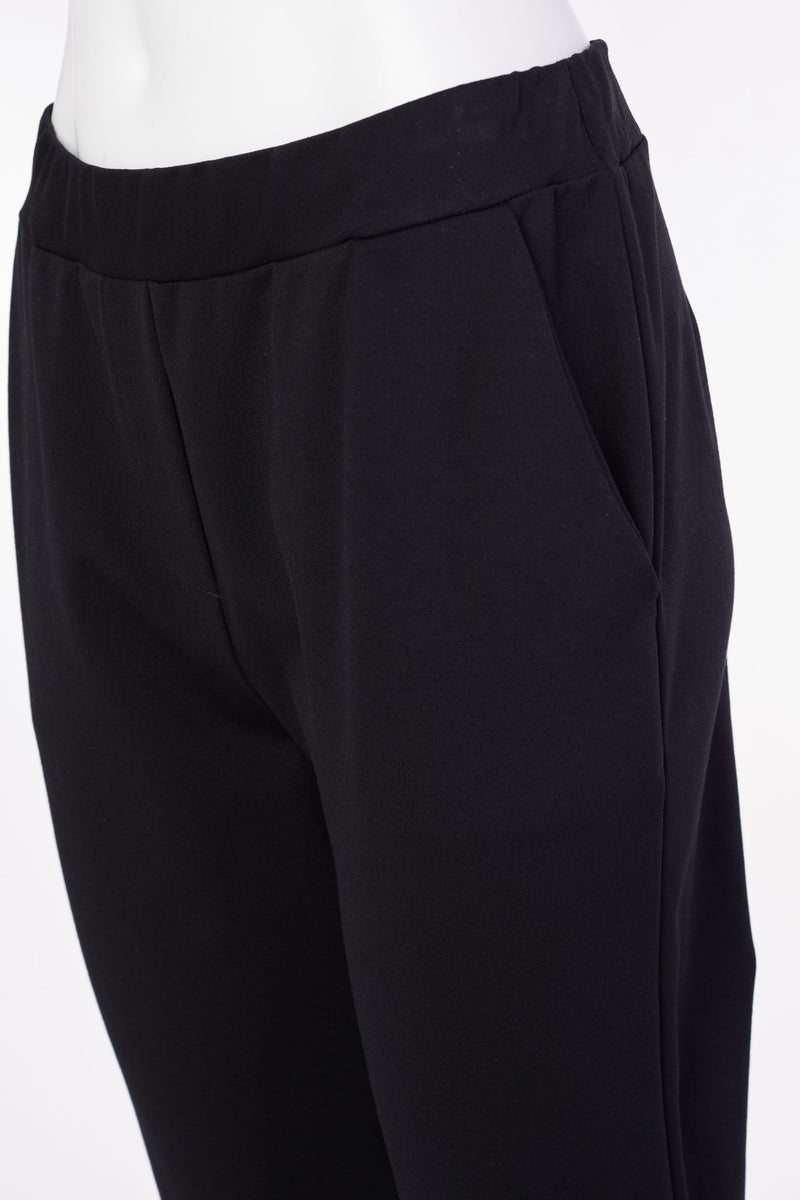 Pull Up Slim Leg Trouser - Black