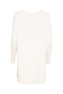 Curved Hem Placement Print Top - White/royal