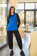 Pocket Detail Elasticated Trouser - Black