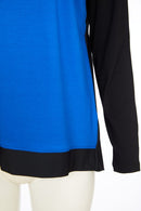 Contrast Front Panel Top - Black/imperial Blue