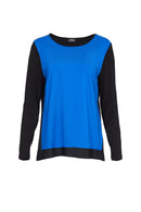 Contrast Front Panel Top - Black/imperial Blue