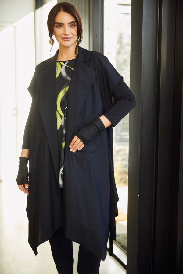 Belted Waistcoat - Black