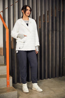 Square Quilted Jacket - Cream