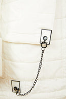 Square Quilted Jacket - Cream