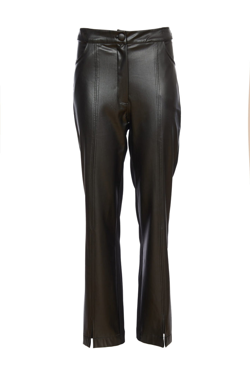Leatherette Trouser - Black