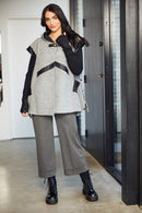 Turn Up Check Trouser - Black/grey