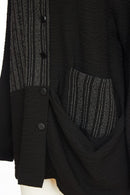 Stripe Section Jacket - Black/grey