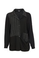 Stripe Section Jacket - Black/grey