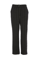 Stripe Wide Trouser - Black/grey