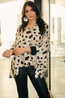 Jersey Cuff Print Blouse - Sand
