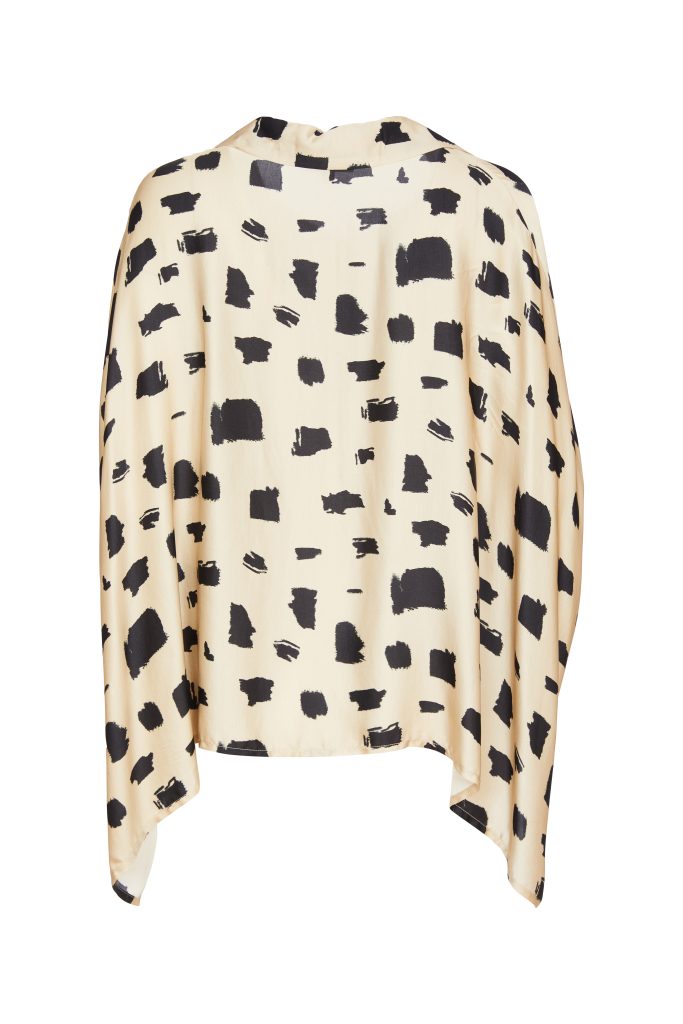 Jersey Cuff Print Blouse - Sand