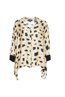 Jersey Cuff Print Blouse - Sand