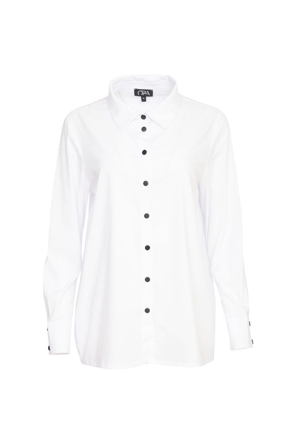 COTTON SHIRT - White/black