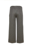 Turn Up Check Trouser - Black/grey