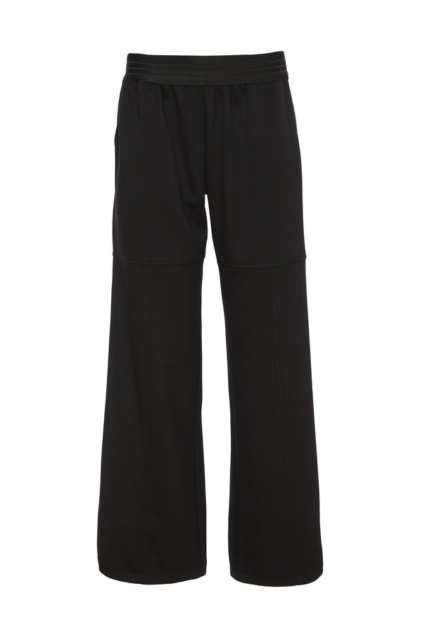 Elastic Waist Pull Up Trouser - Black