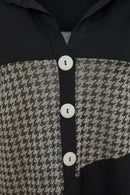 Check Panel Dress - Black/grey