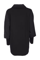 Zip Jacket With Knitted cuff - Black