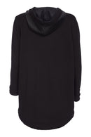 Leatherette Jacket W/Contrast Zip - Black