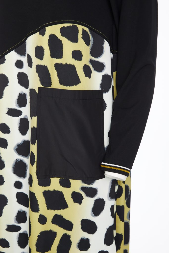 Animal Print Jersey Dress - Forest